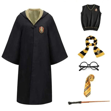 Halloween Costume Relaxed Wizard Robe Button-Front - Image 6