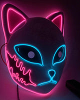 Halloween Fox Mask Japanese Demon Design LED Light Up Cosplay Party Costume - Image 10