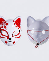 Halloween Fox Mask Japanese Demon Design LED Light Up Cosplay Party Costume - Image 8