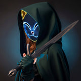 Halloween Fox Mask Japanese Demon Design LED Light Up Cosplay Party Costume - Image 13