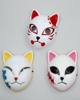 Halloween Fox Mask Japanese Demon Design LED Light Up Cosplay Party Costume - Image 6