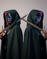 Halloween Fox Mask Japanese Demon Design LED Light Up Cosplay Party Costume - Image 11