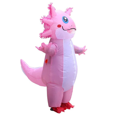 Halloween Inflatable Costume Axolotl With Battery-Operated Fan And Clear Face Window - Image 5
