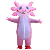 Halloween Inflatable Costume Axolotl With Battery-Operated Fan And Clear Face Window - Image 4