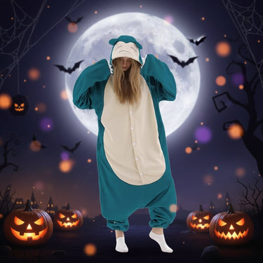 Halloween Onesie Pajamas Kids' Christmas With Character Hood And Fleece For Xmas Party - Image 4