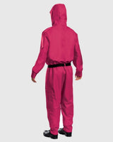 Halloween Party Costume Pink Jumpsuit With Hood And Belt For Complete Outfit In One Vibrant Hooded With Practical Chest And Side Pockets - Image 5