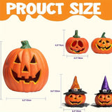 Halloween Pumpkin Lights LED Light Up Pumpkins With Battery Operated Soft Spooky Glow Freestanding Display Halloween Decor - Image 5