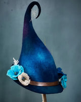 Halloween Witch Hat In Felted Wool With Spiderweb Embroidery And Handmade Durable Construction - Image 6