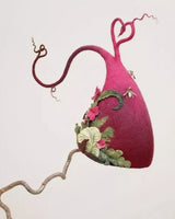 Halloween Witch Hat In Felted Wool With Spiderweb Embroidery And Handmade Durable Construction - Image 3