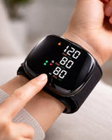 Healthguard Wrist Blood Pressure Monitor Rechargeable Digital Device With Touch Display And Voice - Image 1