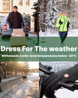 Heated Gloves For Winter Waterproof Thermal Gloves With Touchscreen And Non-Slip Silicone Palm - Image 2