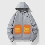 Heated Jacket Electric Zip Up Hoodie With Built-In Heating Elements For Warmth Without Bulk - Image 1