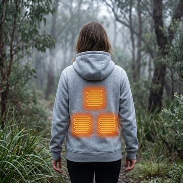 Heated Jacket Electric Zip Up Hoodie With Built-In Heating Elements For Warmth Without Bulk - Image 4