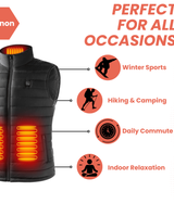Heated Vest Men Electric Rechargeable Battery Integrated Heating Zones Waterproof Windproof - Image 4