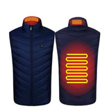 Heated Vest Men's USB Charging Puffer With Stand Collar And Built-In Heating Zones - Image 8