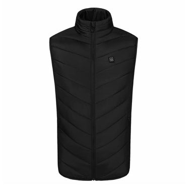 Heated Vest Men's USB Charging Puffer With Stand Collar And Built-In Heating Zones - Image 3