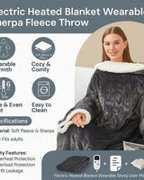 Heated Wearable Blanket Hooded Fleece Foot Pocket - Image 6