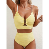 High Waisted Bikini Set Flattering Two-Piece U-Link - Image 12