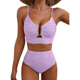 High Waisted Bikini Set Flattering Two-Piece U-Link - Image 14