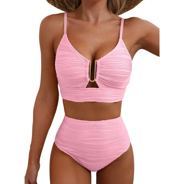 High Waisted Bikini Set Flattering Two-Piece U-Link - Image 15