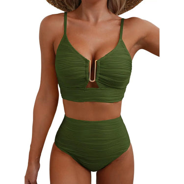 High Waisted Bikini Set Flattering Two-Piece U-Link - Image 16
