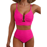 High Waisted Bikini Set Flattering Two-Piece U-Link - Image 5