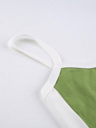 Vintage Crop Cami Top with Contrast Stripe 5