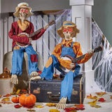 Interactive Halloween Decoration Glowing Skeleton LED Plug In Display Illuminated Decor - Image 3