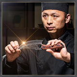 Japanese Chef Knife With Razor-Sharp Steel For Precision Cutting Chopping & Boning Tool Ergonomic Wooden Handle - Image 3
