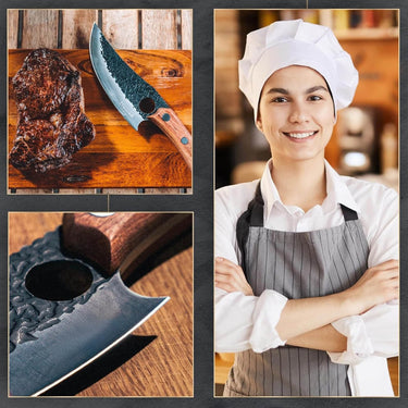 Japanese Chef Knife With Razor-Sharp Steel For Precision Cutting Chopping & Boning Tool Ergonomic Wooden Handle - Image 9