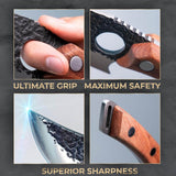 Japanese Chef Knife With Razor-Sharp Steel For Precision Cutting Chopping & Boning Tool Ergonomic Wooden Handle - Image 8