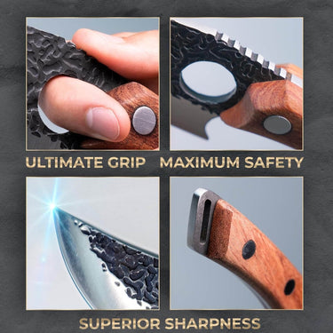 Japanese Chef Knife With Razor-Sharp Steel For Precision Cutting Chopping & Boning Tool Ergonomic Wooden Handle - Image 8