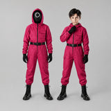 Kids Halloween Costume Kids' Hooded Jumpsuit With Mesh Mask And Gloves Trick-Or-Treat - Image 2
