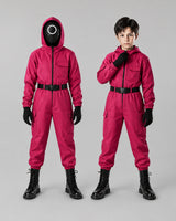 Kids Halloween Costume Kids' Hooded Jumpsuit With Mesh Mask And Gloves Trick-Or-Treat - Image 2