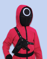 Kids Halloween Costume Kids' Hooded Jumpsuit With Mesh Mask And Gloves Trick-Or-Treat - Image 3