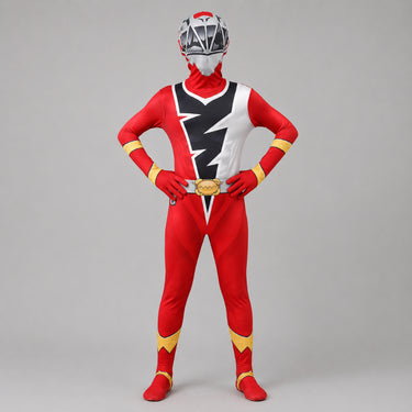 Kids' Halloween Costume Superhero Jumpsuit With Lightning Bolt Chest Panel And Instant Hero Transformation - Image 3