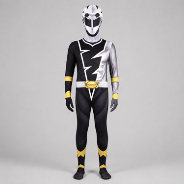 Kids' Halloween Costume Superhero Jumpsuit With Lightning Bolt Chest Panel And Instant Hero Transformation - Image 6