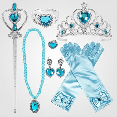 Kids' Halloween Princess Costume Dress With Tiara Wand And Accessories Set - Image 2