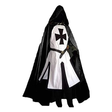 Knights Templar Crusader Cosplay Costume Authentic Tunic & Cape Set Halloween Costume For Adults - Image 16