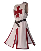 Knights Templar Crusader Cosplay Costume Authentic Tunic & Cape Set Halloween Costume For Adults - Image 14