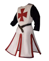 Knights Templar Crusader Cosplay Costume Authentic Tunic & Cape Set Halloween Costume For Adults - Image 9