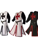Knights Templar Crusader Cosplay Costume Authentic Tunic & Cape Set Halloween Costume For Adults - Image 21