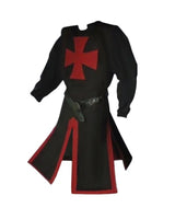 Knights Templar Crusader Cosplay Costume Authentic Tunic & Cape Set Halloween Costume For Adults - Image 15