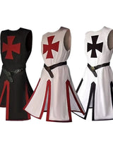 Knights Templar Crusader Cosplay Costume Authentic Tunic & Cape Set Halloween Costume For Adults - Image 22