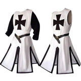 Knights Templar Crusader Cosplay Costume Authentic Tunic & Cape Set Halloween Costume For Adults - Image 26