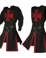 Knights Templar Crusader Cosplay Costume Authentic Tunic & Cape Set Halloween Costume For Adults - Image 25
