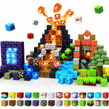 Light Up Magnetic Blocks Blockmaster Light-Up Building With Glowing Patterns Snap Together No Instructions Needed - Image 1