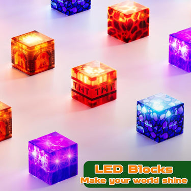 Light Up Magnetic Blocks Blockmaster Light-Up Building With Glowing Patterns Snap Together No Instructions Needed - Image 8
