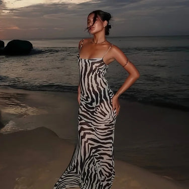 Cassandre V Neck Slip Summer Party Maxi Dress