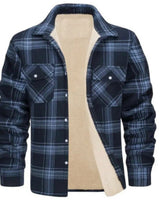 Men's Flannel Shirt Jacket With Cosy Sherpa Fleece Lining - Image 3